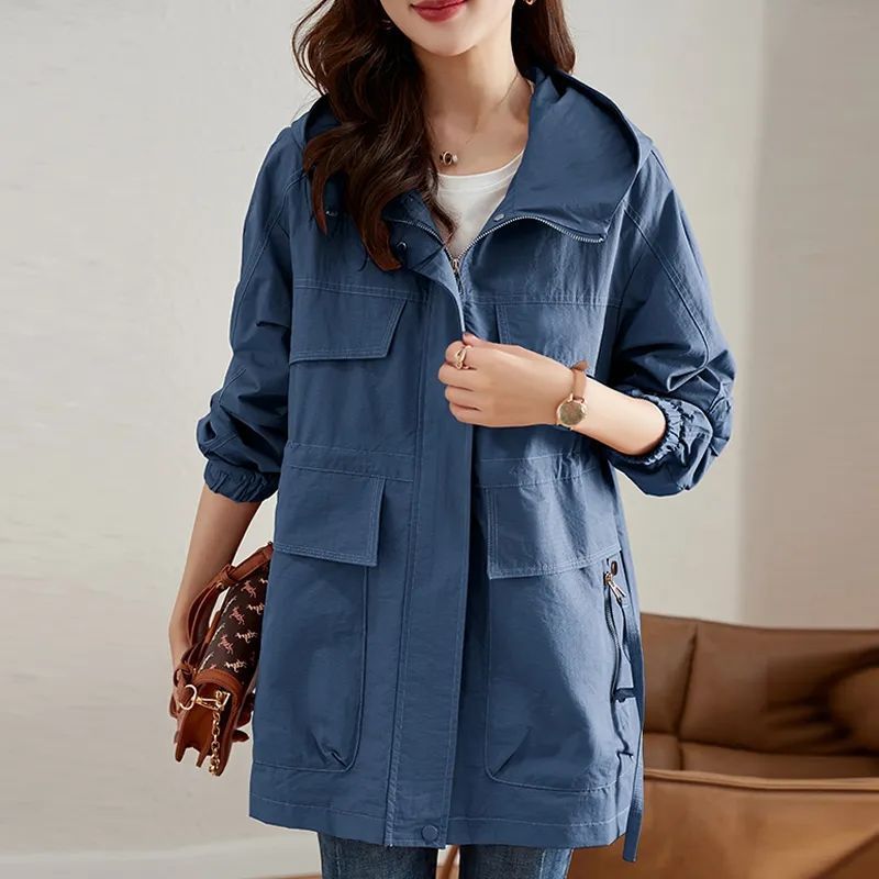 Western-style Middle-aged Mom Plus Size Trench Coat