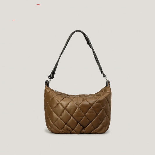 Bolso bandolera acolchado de nailon de gran capacidad para mujer