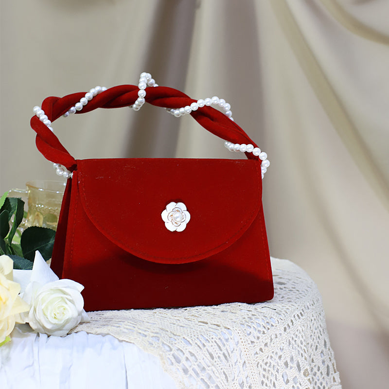 Women's Vintage Plush Wedding Suede Bag