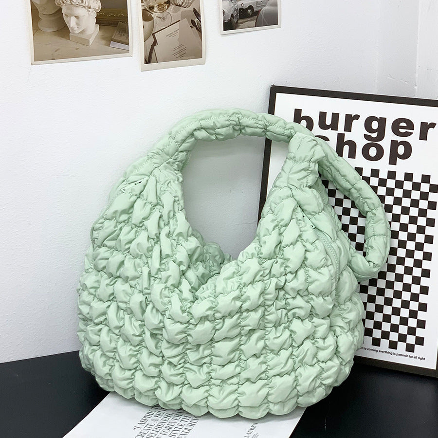 Bolso bandolera plisado Cloud para mujer, gran capacidad, ligero