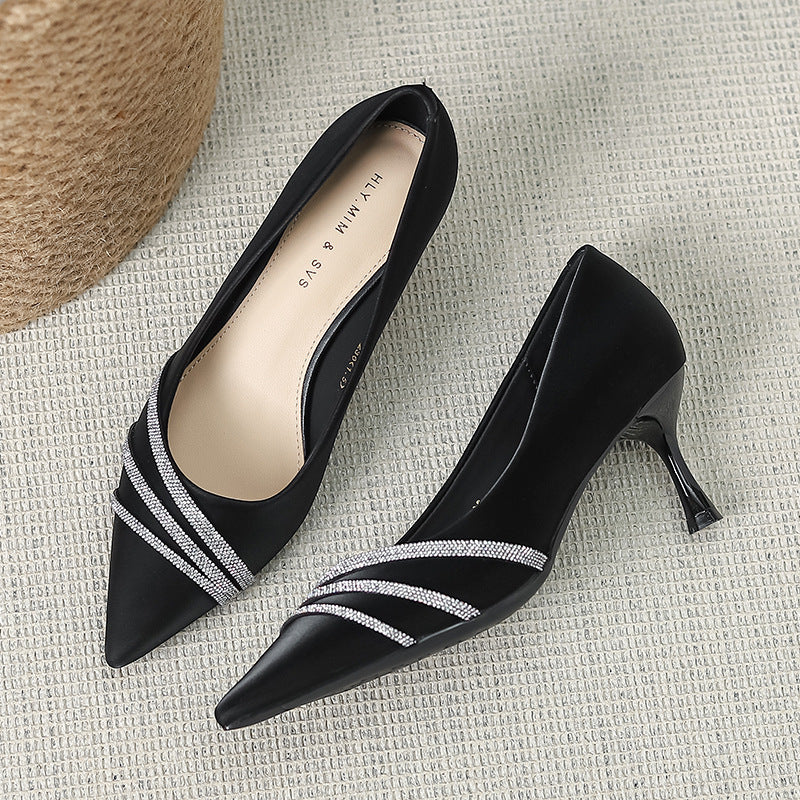 Pointed Stiletto Heel Classy Shoes Women