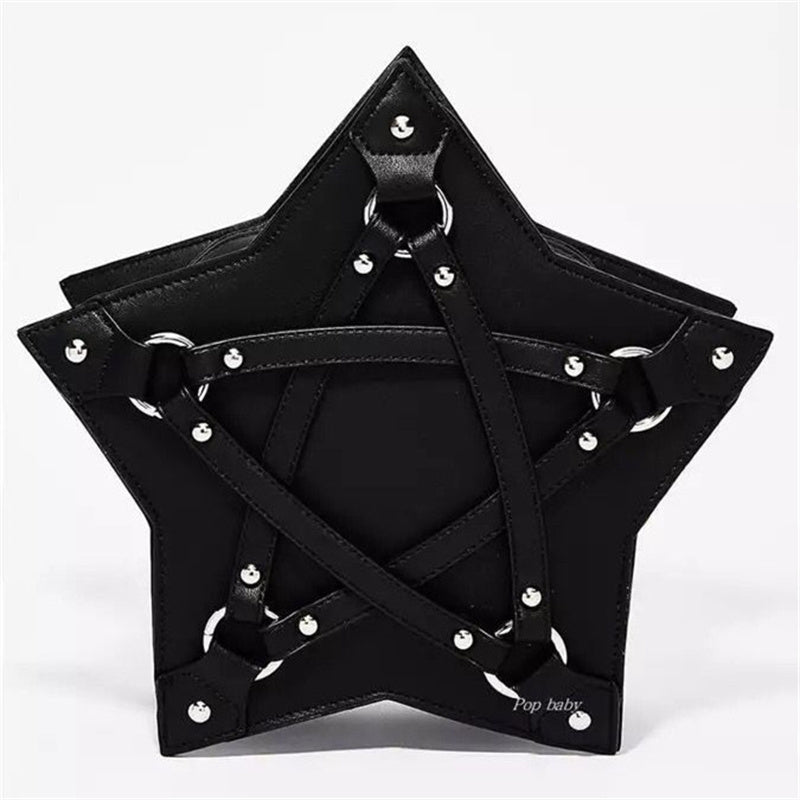 Women's Pentagram Strap PU Leather Shoulder Bag