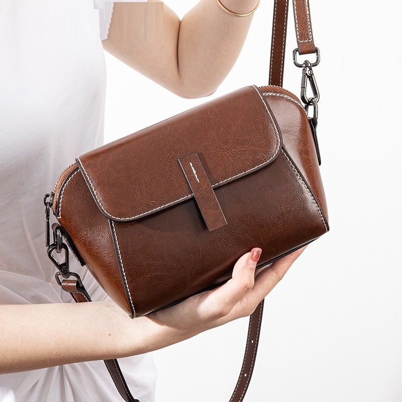 Versatile Fashion Genuine Leather Mobile Phone Bag