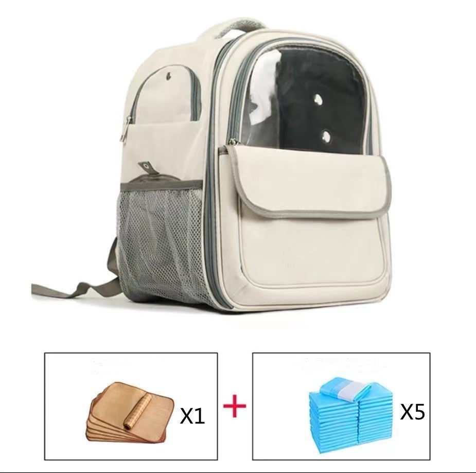 Summer Breathable Outdoor Portable Canvas Portable Pet Backpack