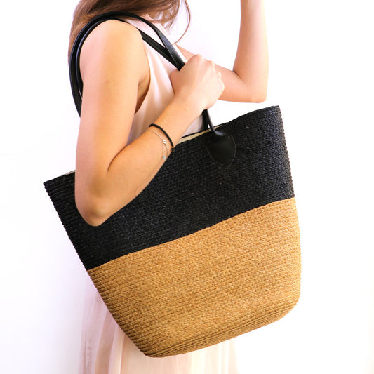 Raffia Bag Simple Color Matching Shoulder