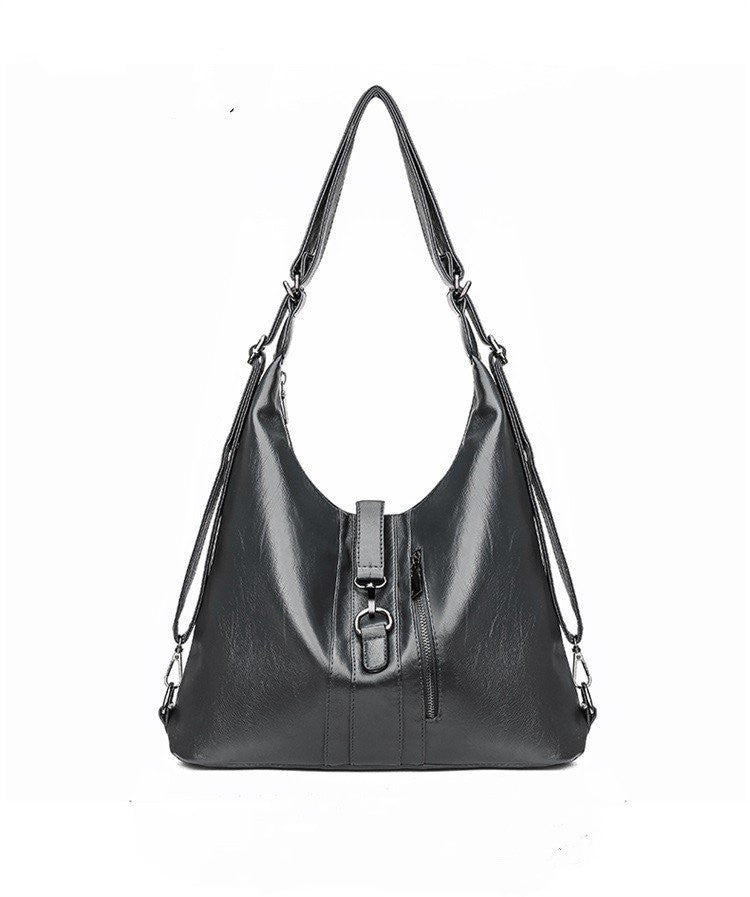 Fashion Casual Washable Soft Leather Shoulder Bag