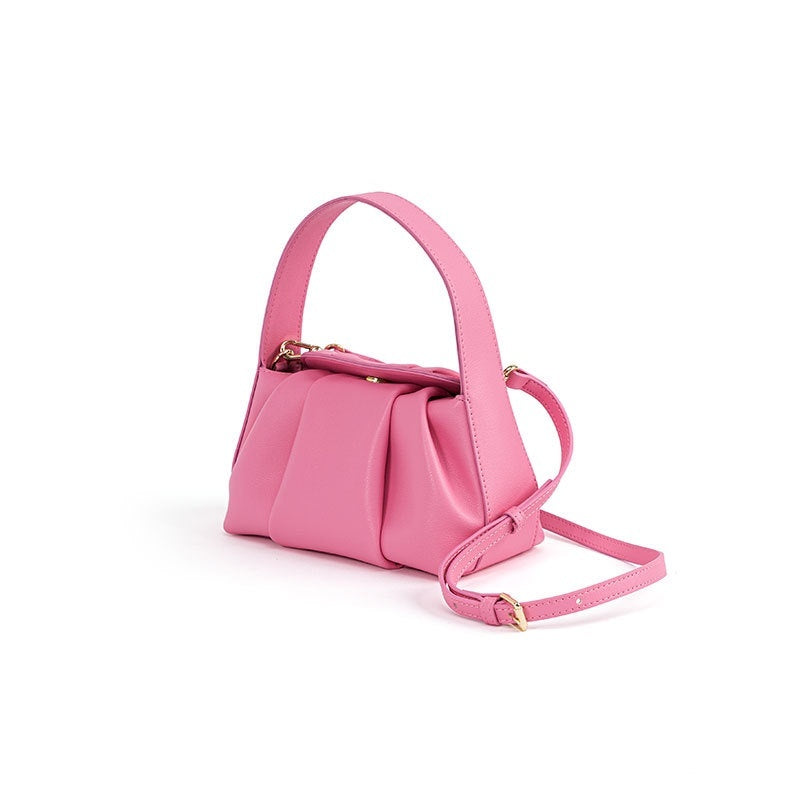 Bolso de mano plisado con forma de nube para mujer