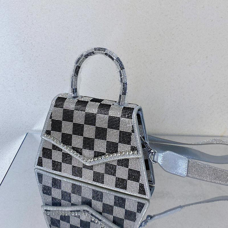 Women's New Checkerboard Diamond Hand-held Messenger Bag