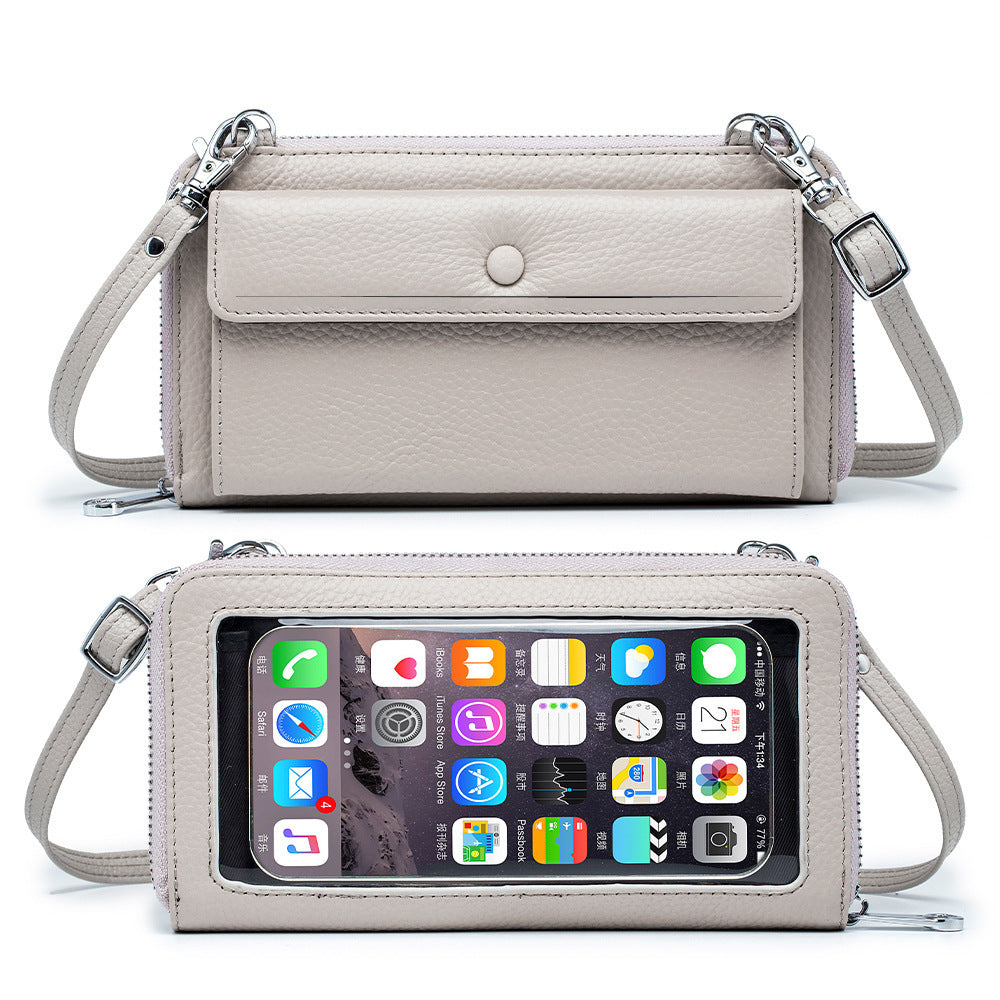 New Touch Screen Mobile Phone Bag Female Transparent Messenger