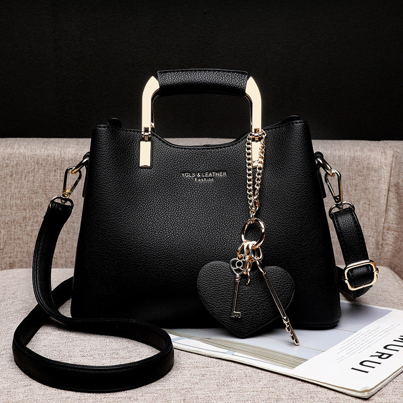 All-match Handbag Ladies Soft Leather Shoulder