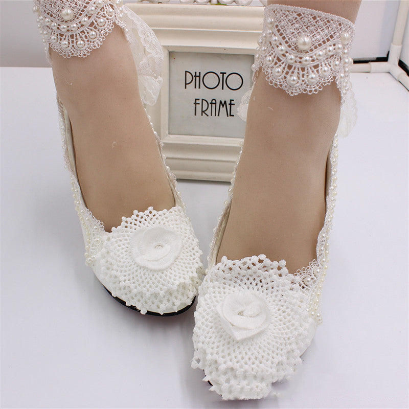 White Wedding High Heel Women's Shoes