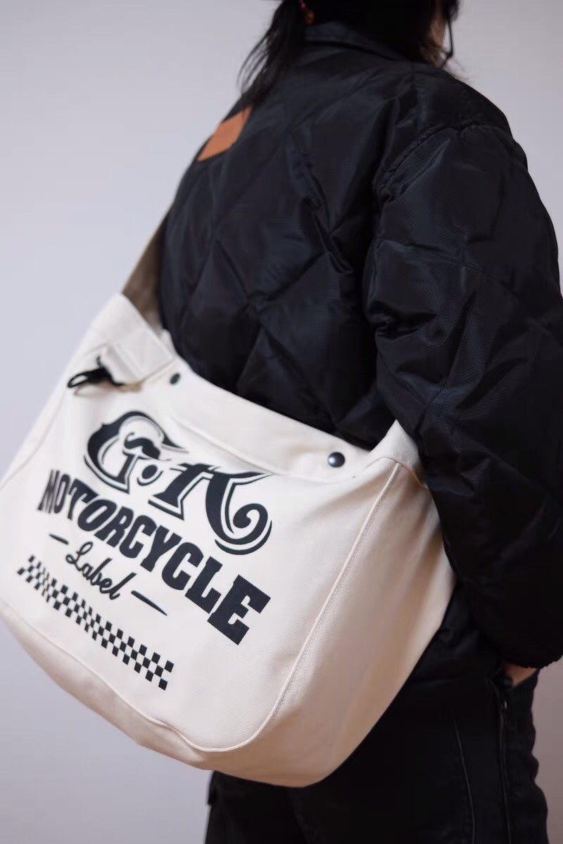 Newsboy Motorcycle Solid Canvas Bag