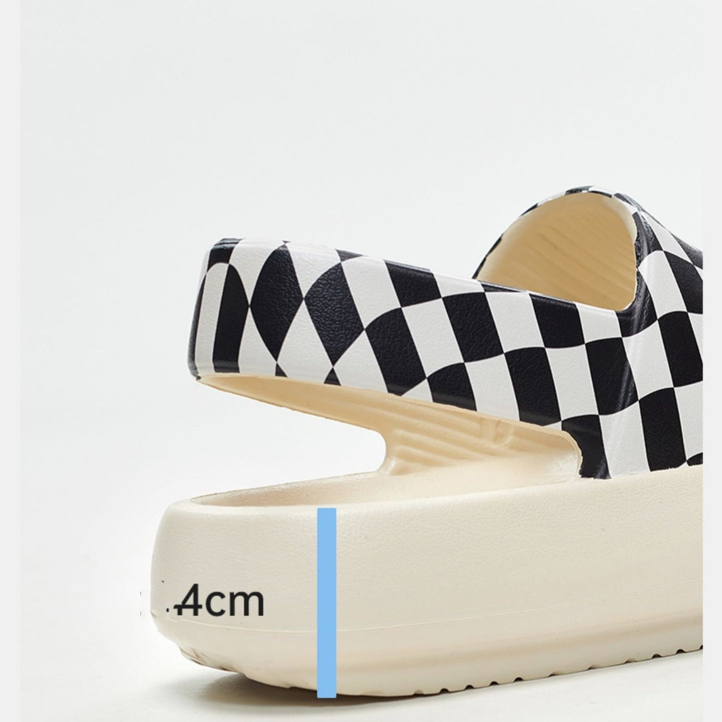 Sandalias Tuned Checkerboard negras para mujer