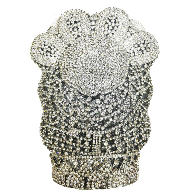 Bolso de noche de moda para mujer con diamantes recortados