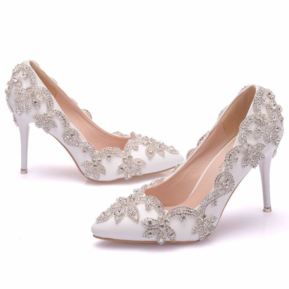 Rhinestone High Heel Shoes Women's Stiletto