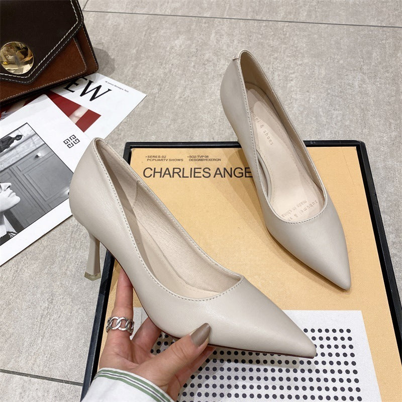 New Fine Heel Pointed High Heels Female