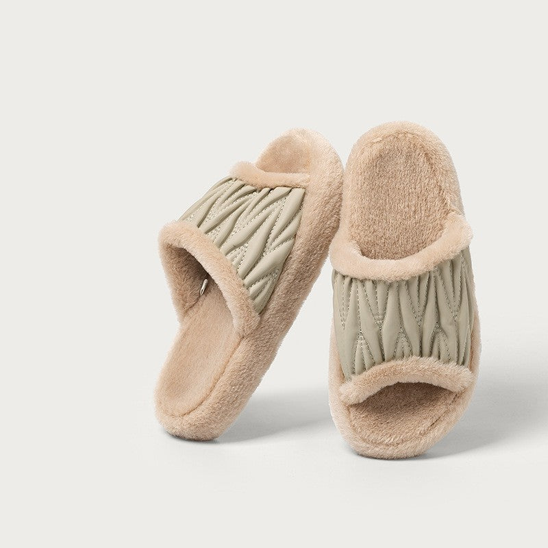 Zapatos de mujer Otoño e invierno Zapatillas mullidas para la oficina en casa