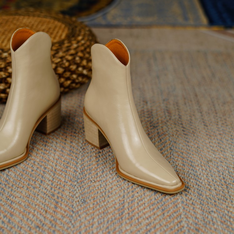 New Women's Thick Heel Low Boots