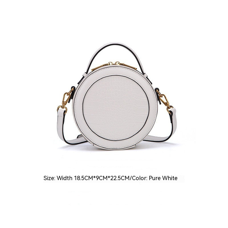 New Trendy Minority Fashion  Pattern Small Round Handbag