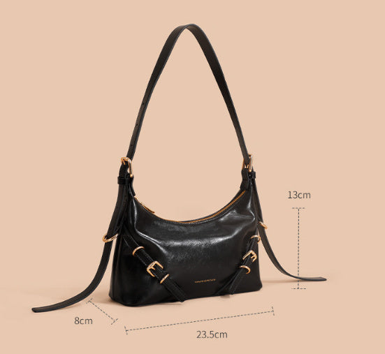 Bolso bandolera de mujer estilo primaveral que combina con todo, bolso de mano para debajo del brazo, avanzado y exquisito