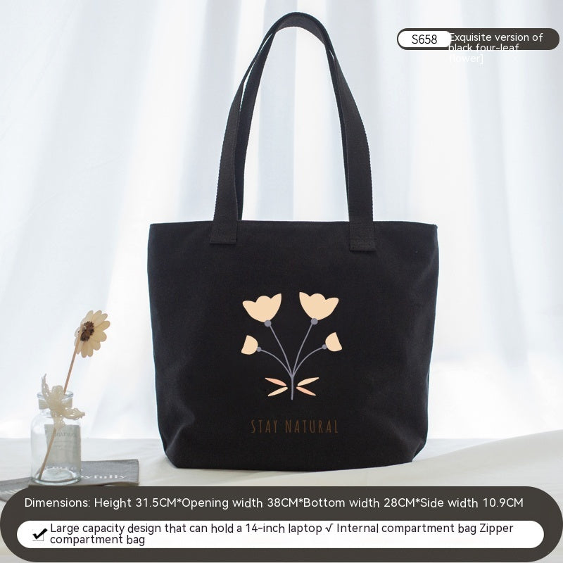 Women's Canvas Artistic Portable One-shoulder Mummy Tote Bag