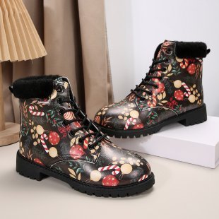 Botas Martin de moda con estampado multicolor para mujer