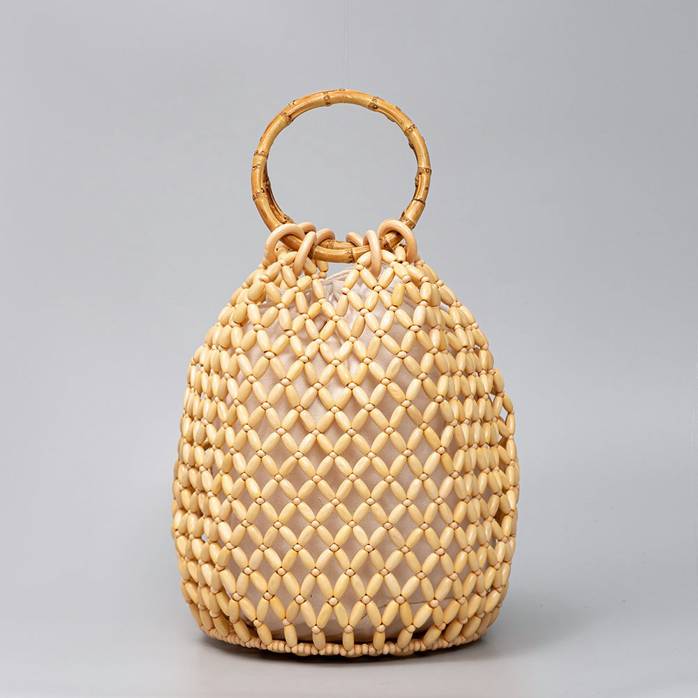 Women's Woven Hollow Bucket Bag Niche