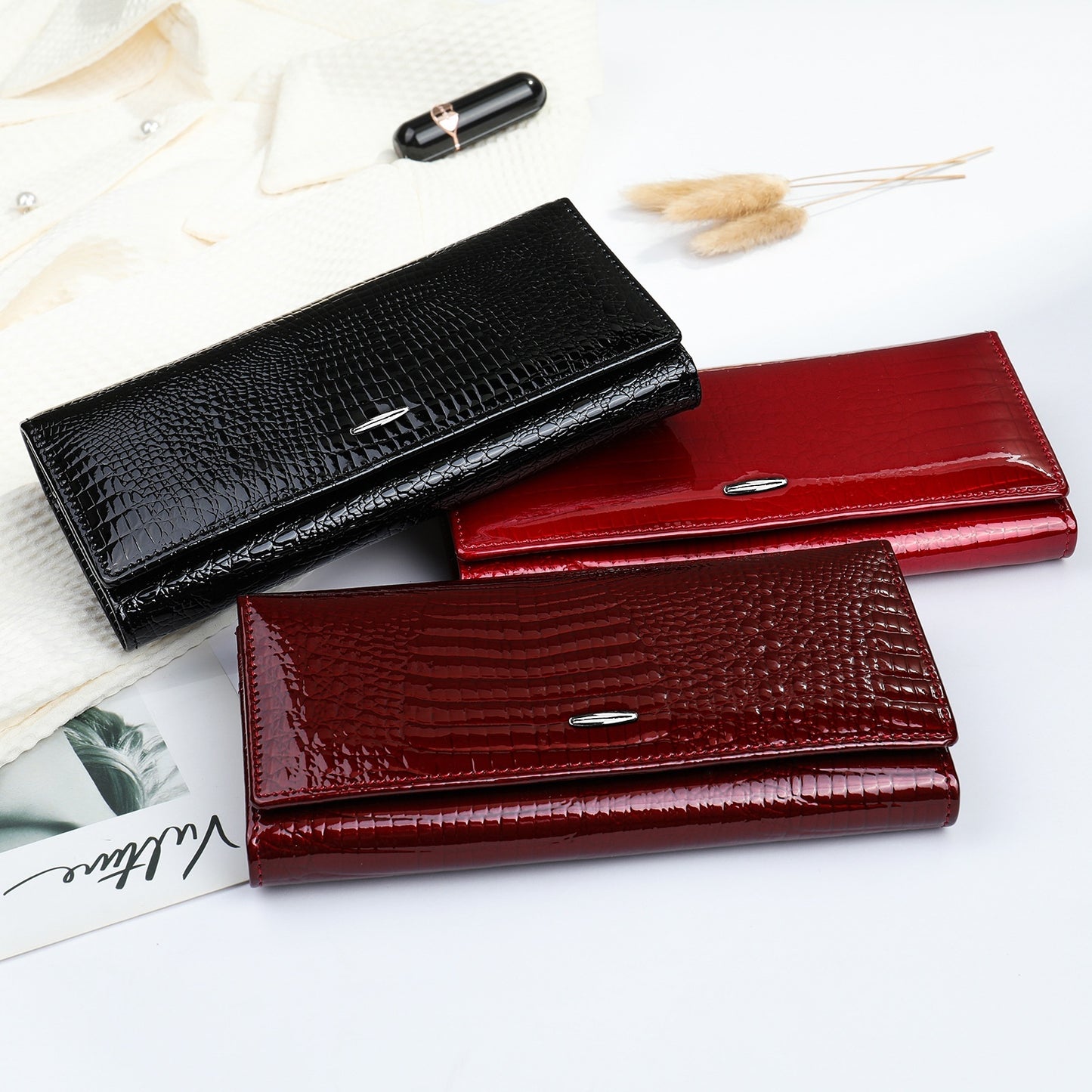 Women's Long Genuine Leather Cowhide Wallet