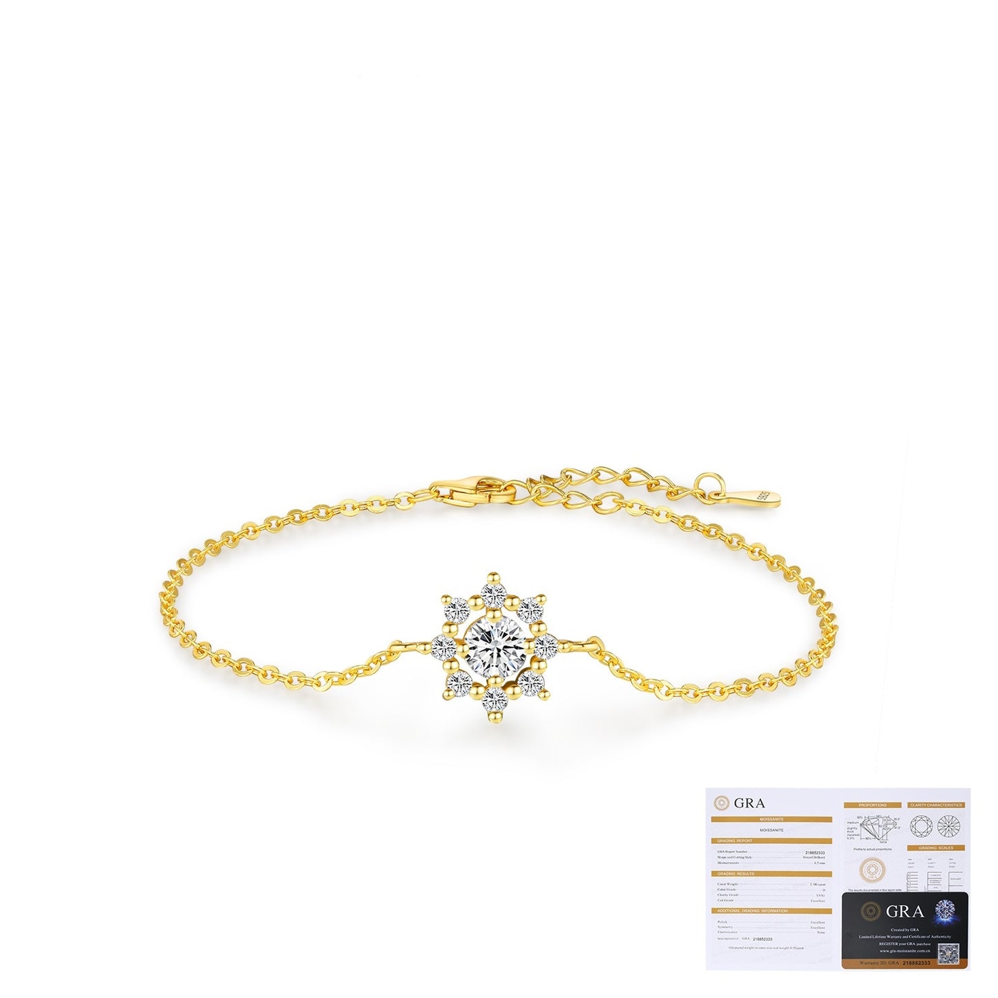 Pulsera de diamantes Modian para mujer en plata de ley S925