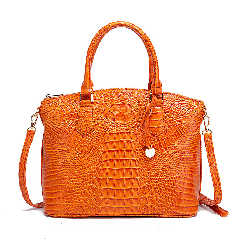 Women's Retro Crocodile Pattern Portable Messenger Bag