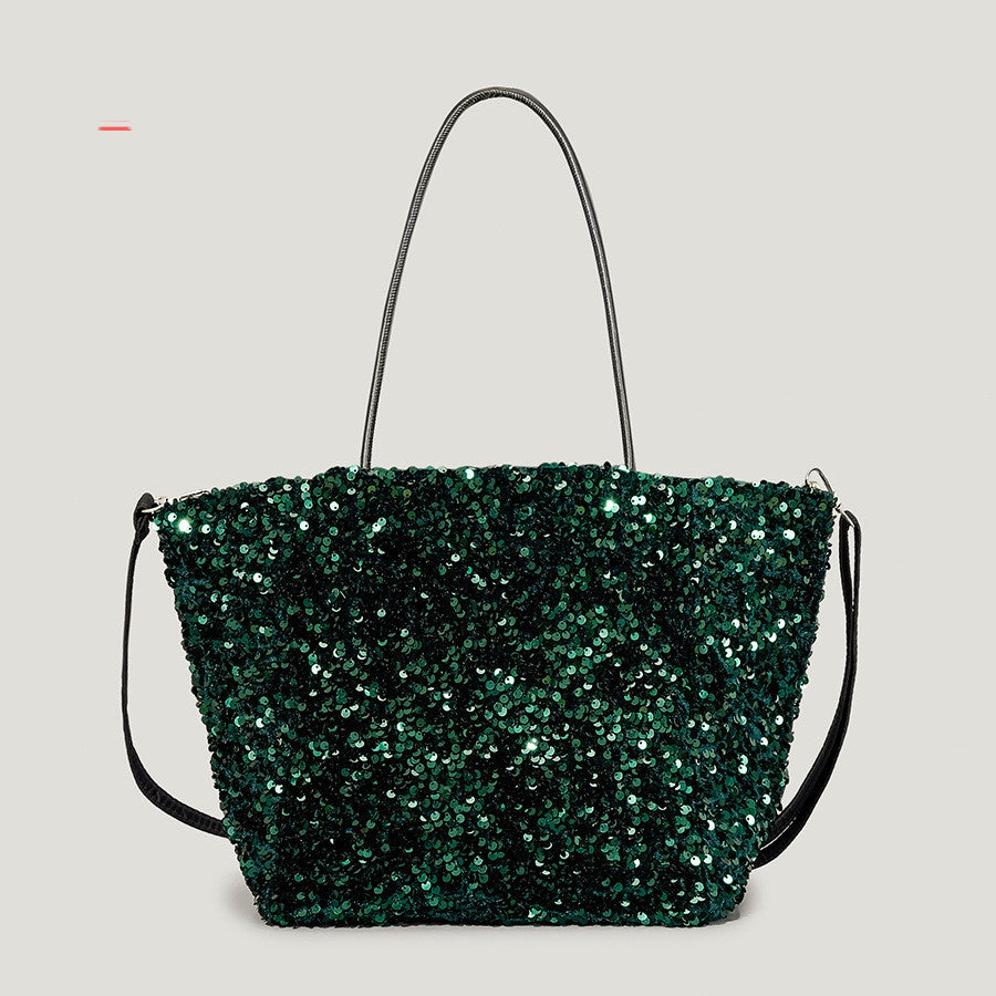 Autumn And Winter Super Flash Sequin Tote Bag Female Bling Sequins