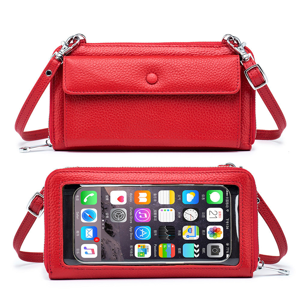 New Touch Screen Mobile Phone Bag Female Transparent Messenger