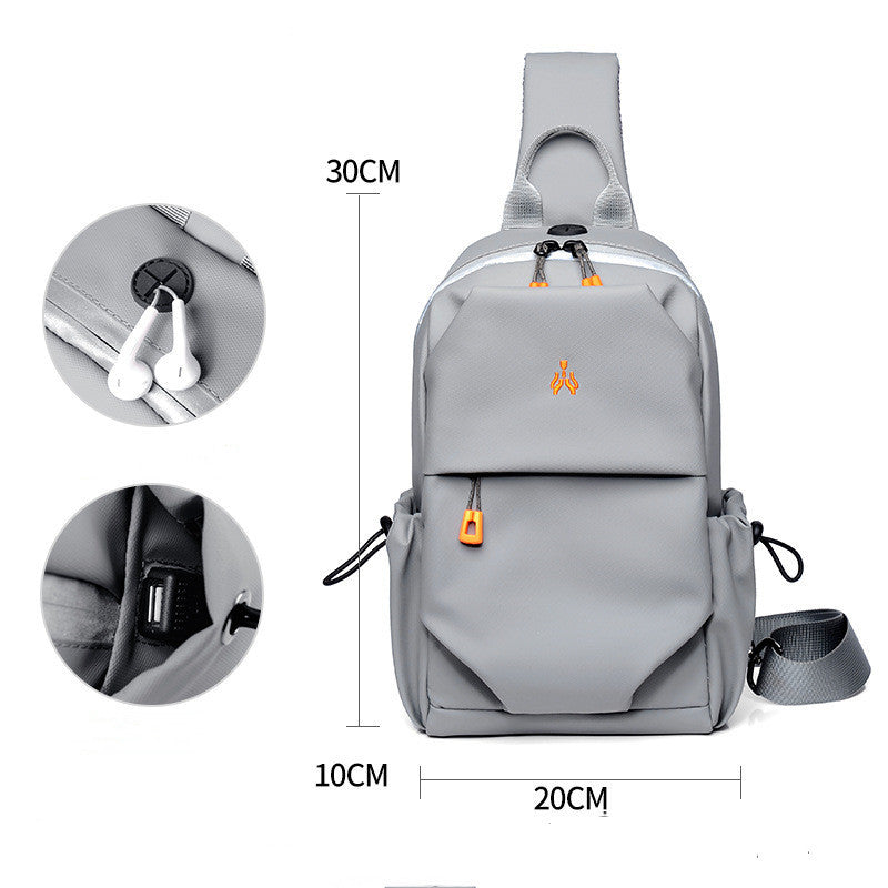 Men's Slanted Shoulder Bag Fashionable And Multifunctional