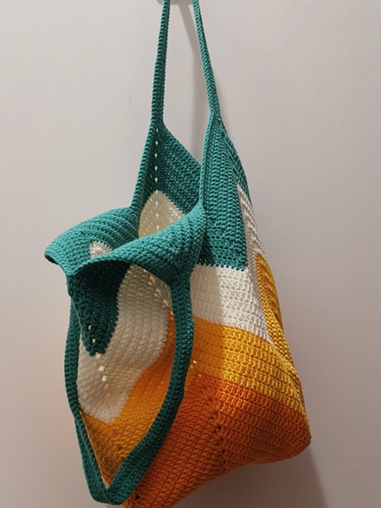 Shoulder Bag Casual Diy Handmade Spring And Summer New Vegetable Basket Woven Bag