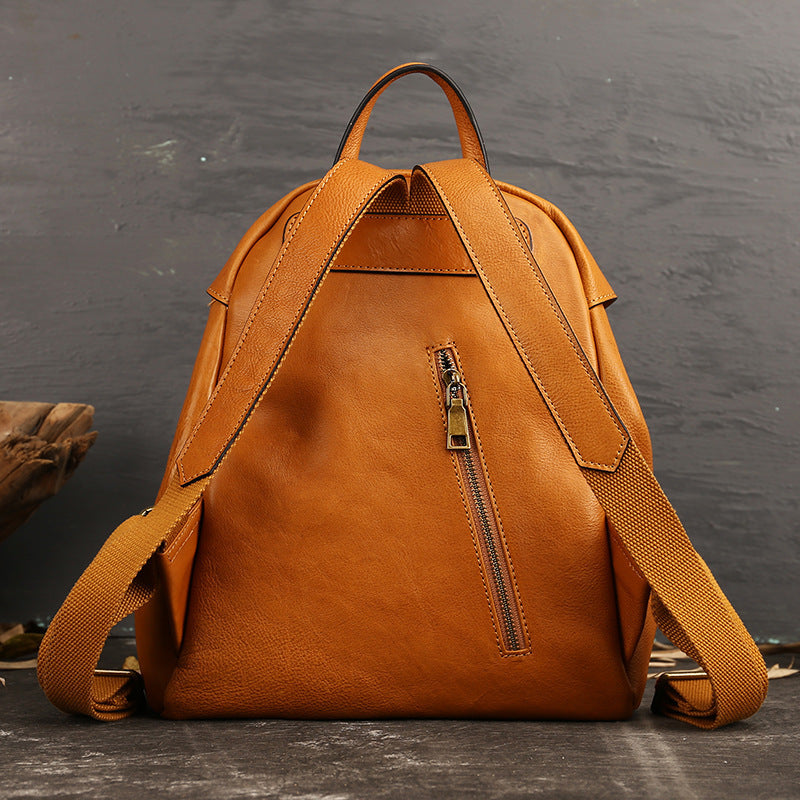 Women's Leather Vintage Casual Backpack