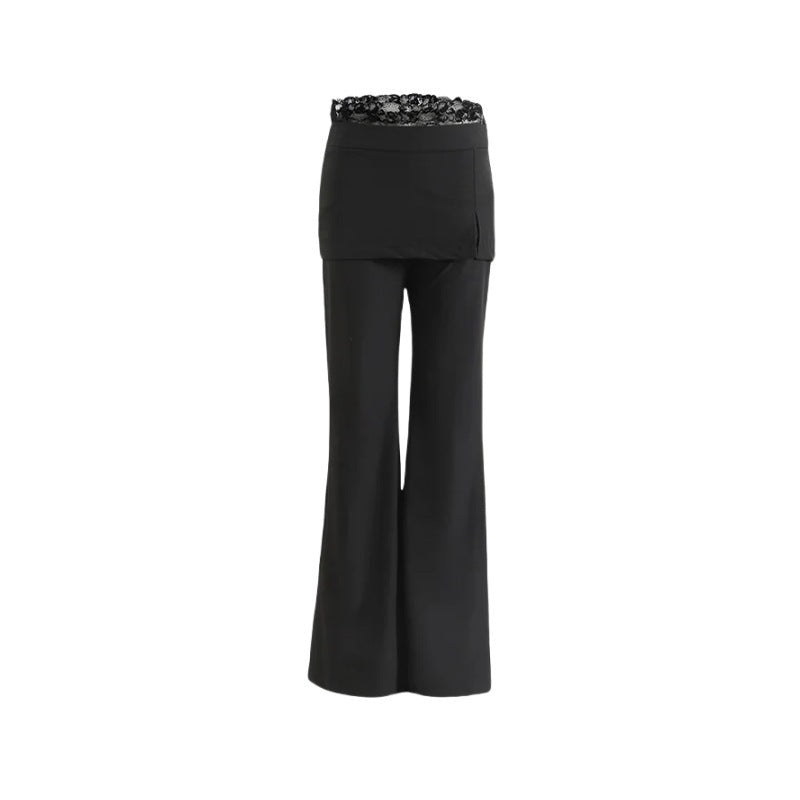 Women's American Retro Hot Girl Design Sense Straight-leg Pants