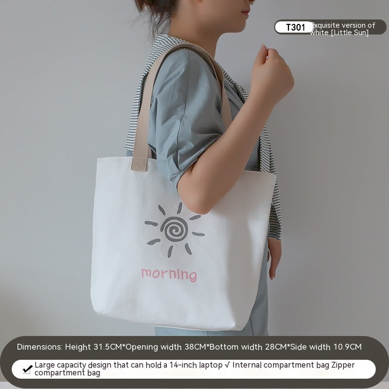 Women's Canvas Artistic Portable One-shoulder Mummy Tote Bag