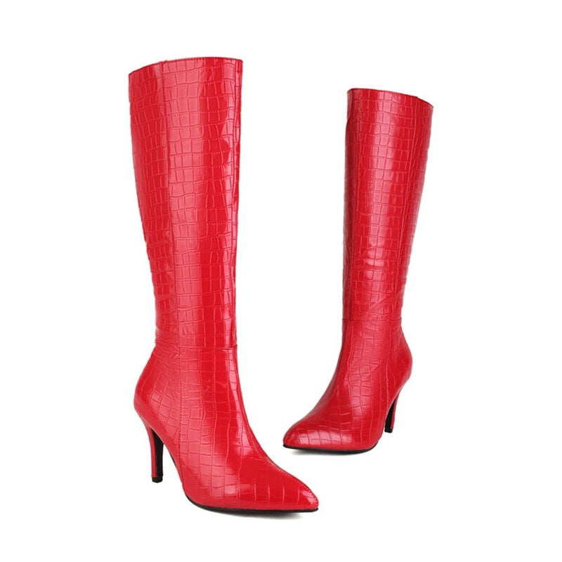 European And American Pointed Thin Heel Super High Boots