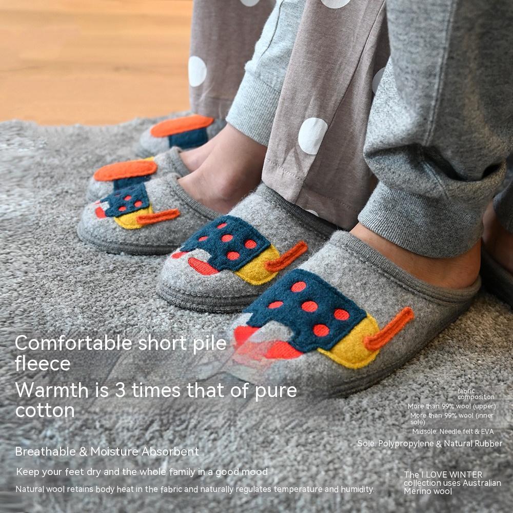 Children Household Pure Wool Breathable Indoor Floor Shoes