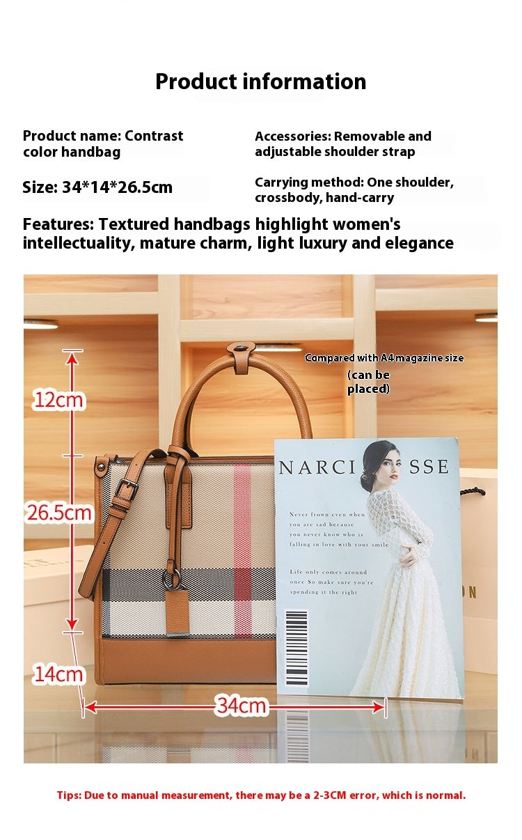 Women's High-grade Handbag Large Shoulder Bag Crossbody Bag