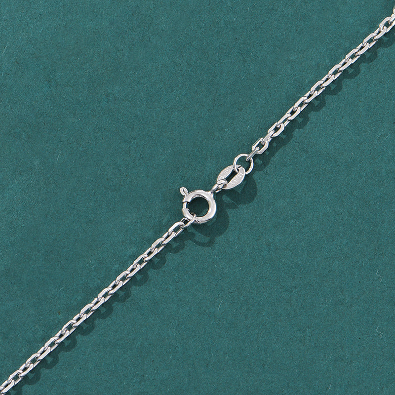 Collar de clavícula gruesa con cadena cruzada para hombre en plata de ley 925