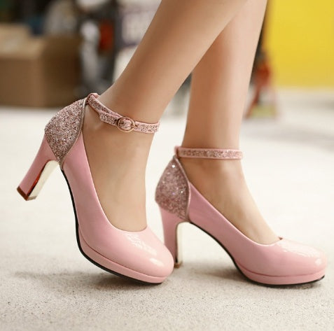 High Heels Color Matching Women's Shoes Fashion