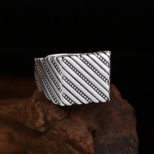 Women's Simple And Adjustable Line Texture Ring