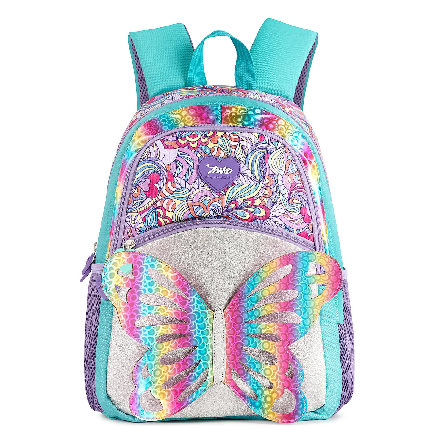 3D Rainbow Butterfly Cute Color Primary School Girls Backpack