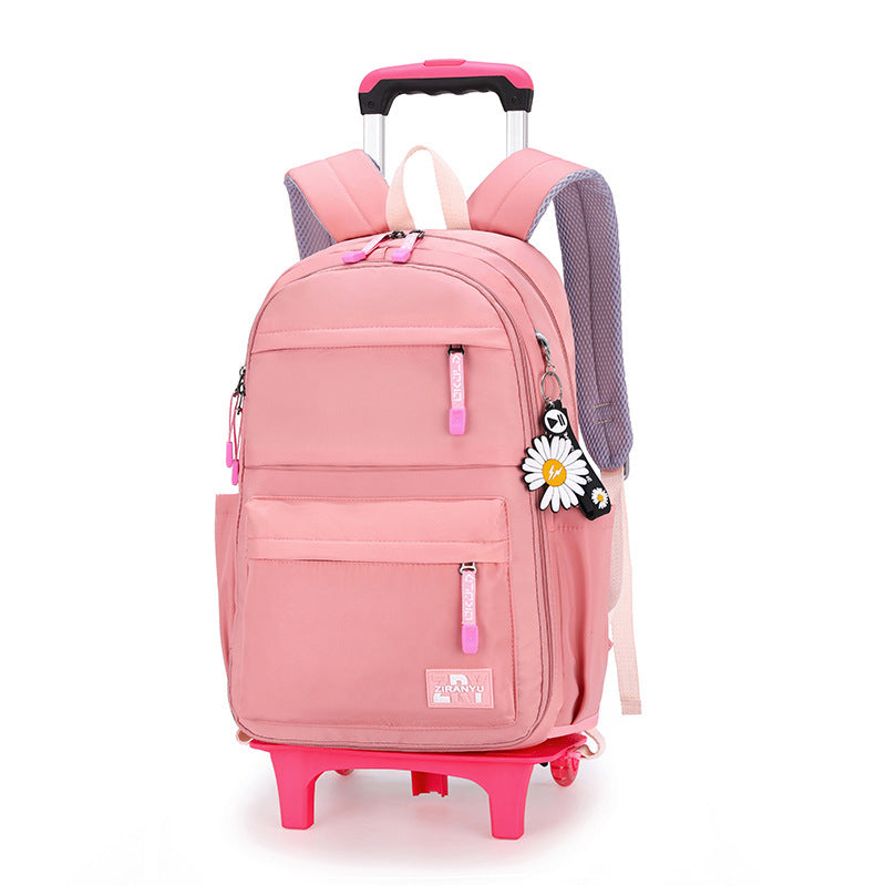 Women's Fashion Simple Trolley Schoolbag Backpack