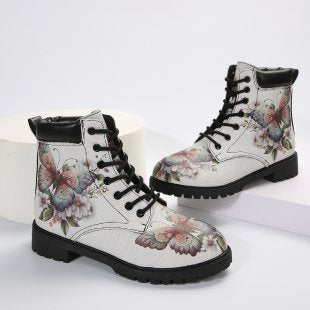 Botas Martin de moda con estampado multicolor para mujer