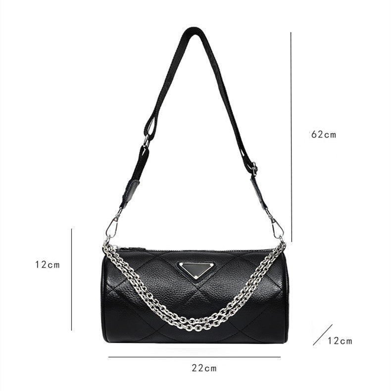 Fashion Chain Bag Embroidered Line Rhombus One Shoulder Messenger