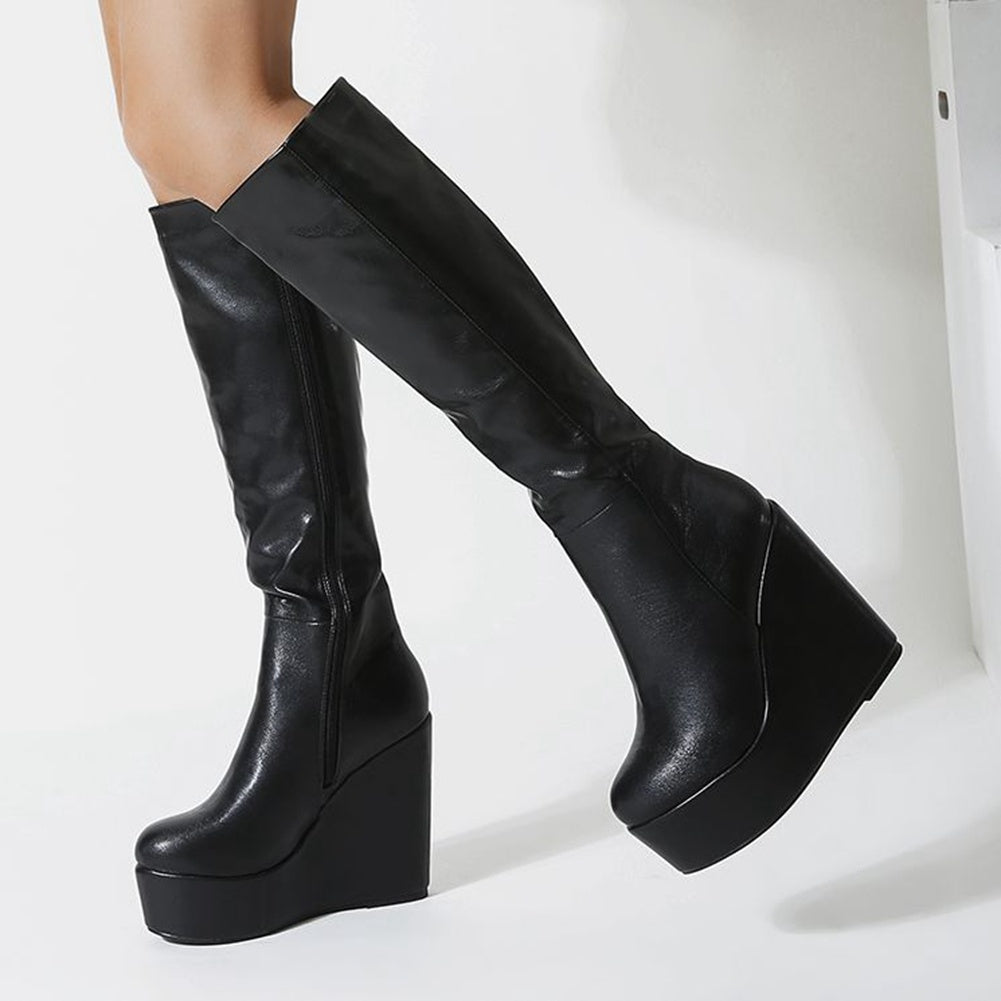 Women's Fashion Slope With High Heel Boots