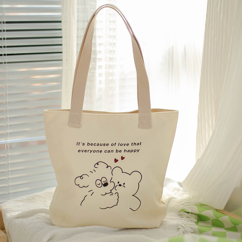 Women's Canvas Artistic Portable One-shoulder Mummy Tote Bag