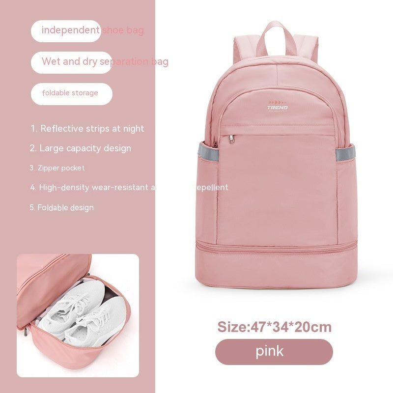 Bolsa de gimnasio para mujer, impermeable, con separación de humedad y secado rápido, para natación, deportes, escalada, mochila de viaje, mochila de viaje Shoe Warehouse